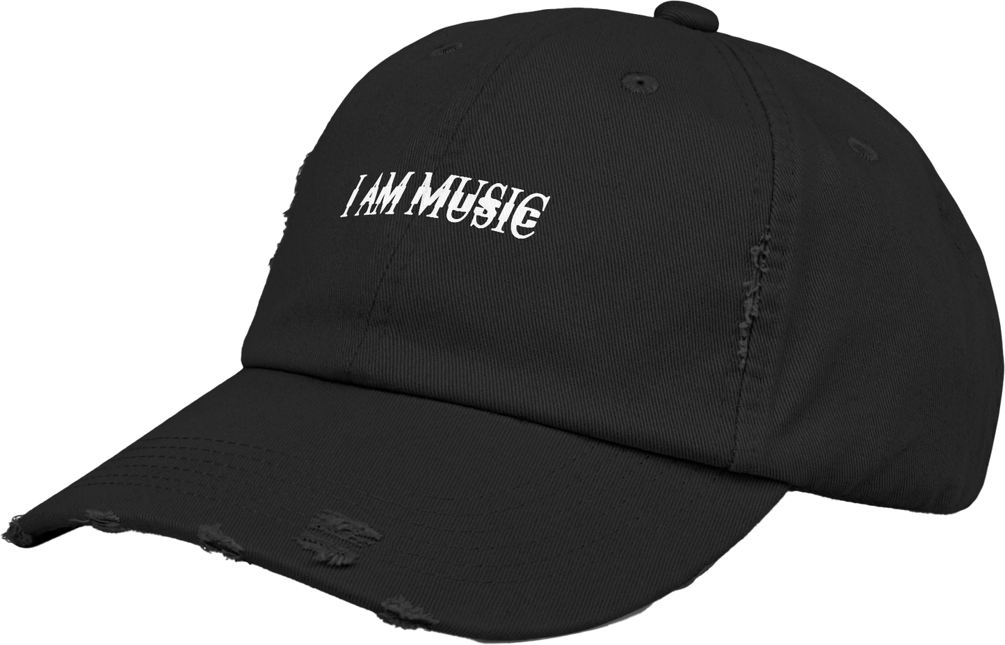 I AM MUSIC DISTRESSED CAP BLACK